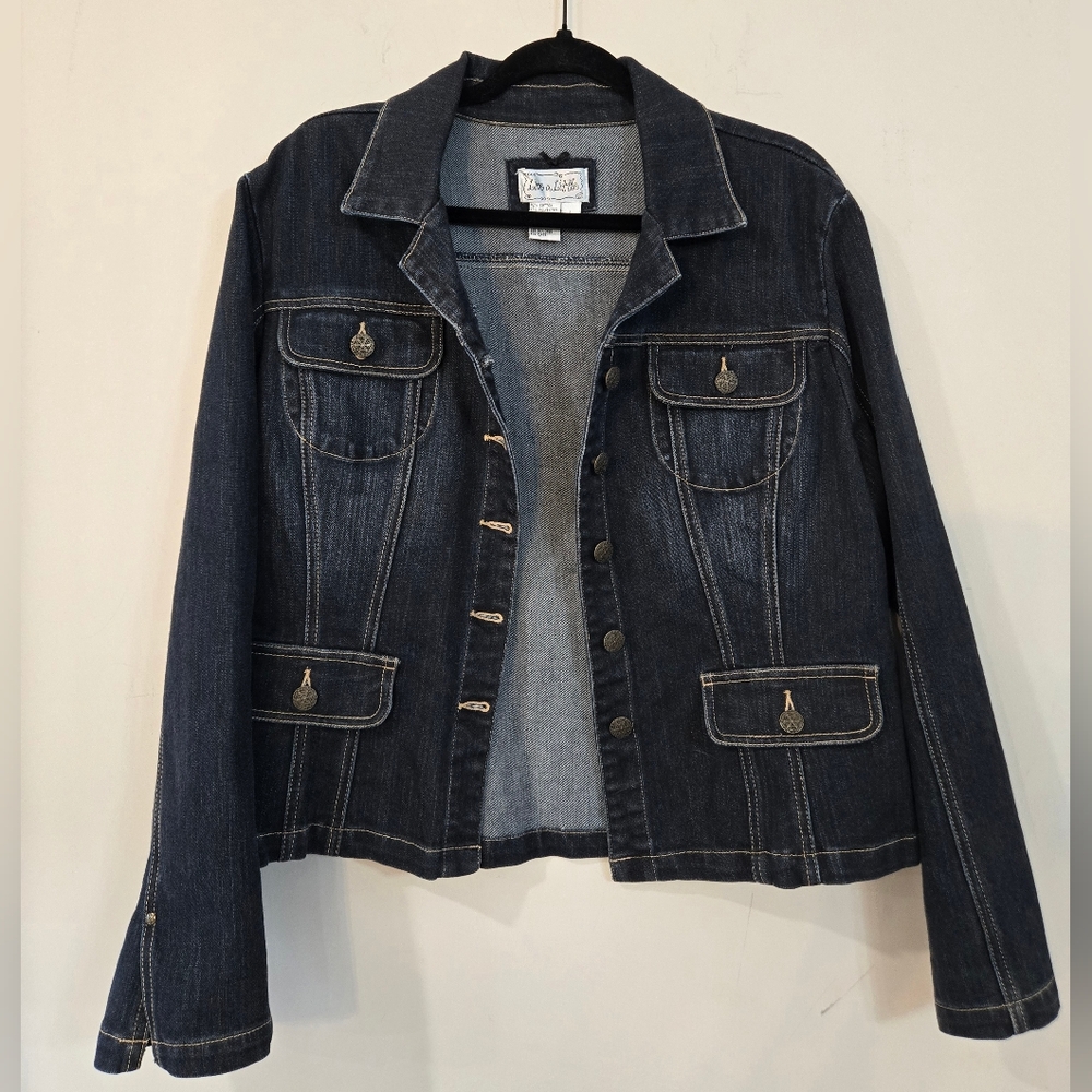 Women's Dark Blue Tailored Denim Jacket.  Pristine Condition. - Picture 3 of 10